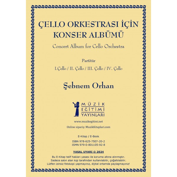 Çello Orkestrası için Konser Albümü - Partitür